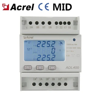 Acrel ADL400 שלושה שלבים אנרגיה מטר עם RS485 & Modbus RTU, 0.5 שיעור דיוק, CT תואם