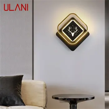 ULANI קיר פמוטים אור המנורה עכשווי, יצירתי, ראש הצבי עיצוב LED מקורה הביתה חדר השינה לסלון