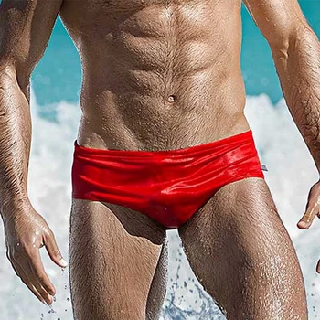 אדם שחייה סקסי בגד ים האופנה אביב חם בגד ים חוף הגלישה בגד ים שקוף הומו תחתונים