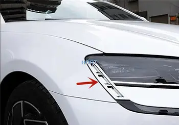 בסגנון מכונית לפני אור הראש כיסוי המנורה לקצץ רצועת קישוט BYD Atto4 חותם 2022 + אביזרים חיצוניים מדבקה חלק אוטומטי קיט