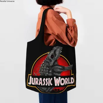 העולם היורה Indominus רקס בד שקית קניות, נשים עמיד קיבולת גדולה מצרכים דינוזאור הסרט תיק קניות תיק התיקים