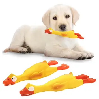 רעיל לכלב צעצוע בטוח המשחקים כלב צעצוע לעיסה משחק עמיד המצפצף כלב צעצוע ברווז חמוד עיצוב שעמום הקלה שיניים